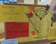 23.10.2019  Pasowanie na Czytelnika kl.I