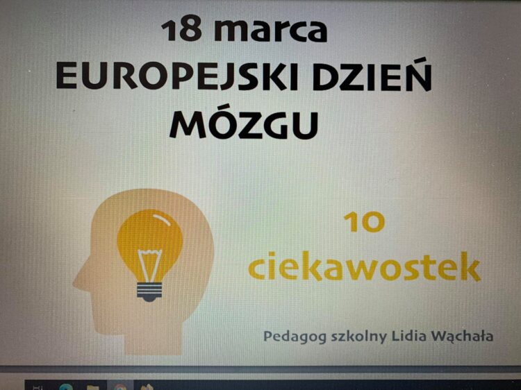 18 marca Europejski Dzień Mózgu.