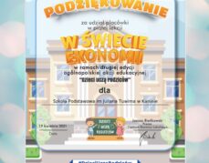 Podziękowania dla naszej szkoły.